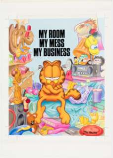 Jim Davis Studio | Jim Davis Studio Garfield "Messy Room" Illustration Original Art (PAWS Inc., 1993).... | Heritage