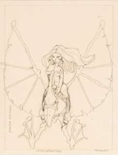 Bodé, Vaughn | Vaughn Bodé Up, My Leather Bird (Bodé Broads #28) Preliminary Original Art (1975).... | Heritage