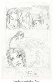 Chin, Joyce | Joyce Chin Tomb Raider vs. the Wolf-Men: Monster War #2 Story Page Original Art Group of 3 (Image, 2005).... (Total: 3 Original Art) | Heritage