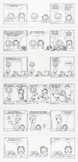 Jim Davis | Garfield Consecutive Daily Comic Strip Original Art Group of 6 (PAWS, 1998). (Total: 6 Original Art) | Heritage