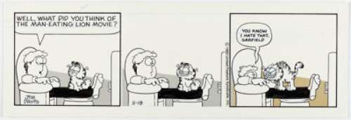 Jim Davis | Garfield Daily Comic Strip Original Art dated 2-19-83 (United Feature Syndicate, 1983). | Heritage