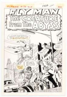 Paul Reinman Fly Man #34 Complete 12-Page Story Original Art (Archie, 1965). (Total: 12 Original Art) | Heritage