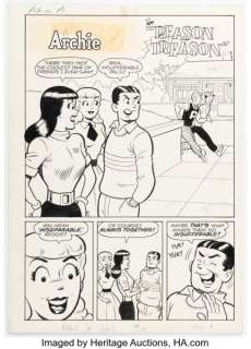 Samm Schwartz (attributed) Archie’s Pals ’n’ Gals #11 "Reason Treason" Complete 6-Page Story Original Art (Archie, 1959-1960). (Total: 6 Original Art) | Heritage