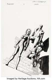 John Cassaday Planetary #1 Cover Original Art (DC/Wildstorm, 1999).