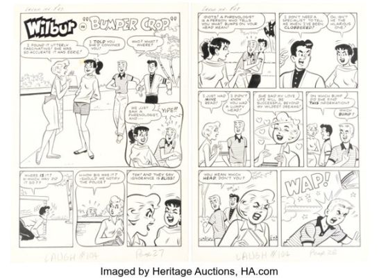 Dan DeCarlo Laugh #104 "Bumper Crop" Wilbur Complete 6-Page Story Original Art (Archie, 1959). (Total: 6 Original Art) | Heritage