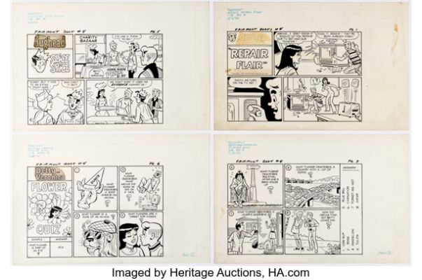 Dan DeCarlo "Repair Flair" Archie Fairmont Potato Chips Giveaway Complete Issue Original Art Group of 7 (Archie, 1971). (Total: 8 Original Art) | Heritage