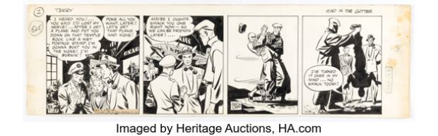 Milton Caniff Terry and the Pirates Daily Comic Strip Original Art dated 7-29-40 (News Syndicate, 1940). | Heritage