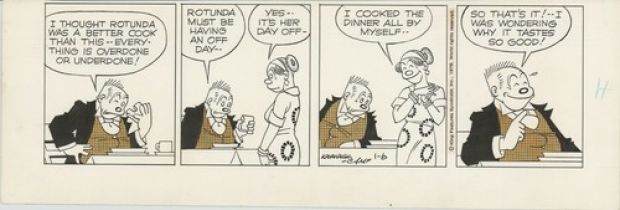 Bringing Up Father Original Ink Daily Newspaper Comic Strip Art Signed 1976 214 | eBay US (Buy It Now)