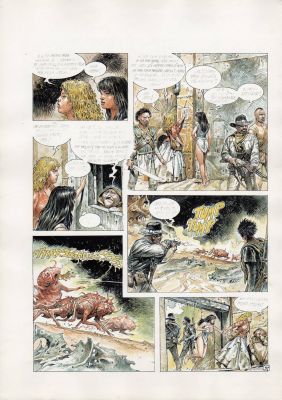 Paolo Eleuteri Serpieri | Druuna n.3 Creatura p.37 (mise en couleur) | Tavole Originali