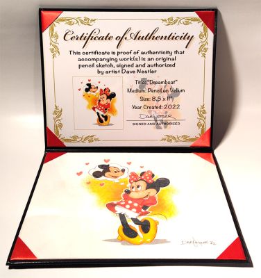 Dave Nestler - "Dream Boat", original colored pencil sketch from Disney artist Dave Nestler