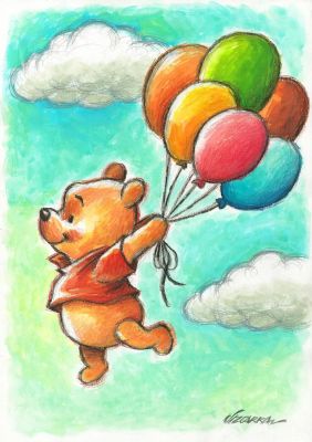 Winnie the Pooh – Happiness in the Clouds | Corner4art