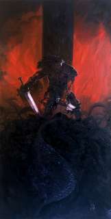 Ronan Toulhoat  - Conan et le serpent (huile) 