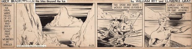 Clarence Gray | Brick Bradford daily 6-28-1935 | Tavole Originali