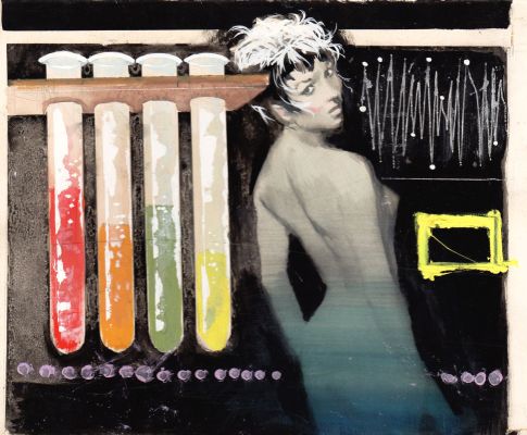 Mario Tempesti | Copertina Il Mondo Nuovo (Aldous Huxley, Oscar Mondadori) | Tavole Originali