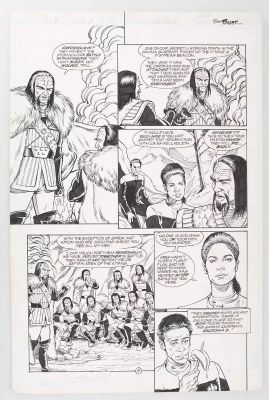 Lot 217 - STAR TREK: DEEP SPACE NINE - HEARTS AND MINDS NO. 2, ORIGINAL COMIC ART PAGE 1994 | McTear’s