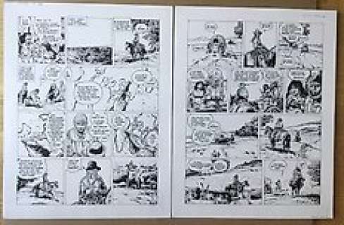 Lester Cockney - Oregon Trail - Sequence de 2 planches originales (p.4) et (p.5) - Loose page (2005) | Catawiki