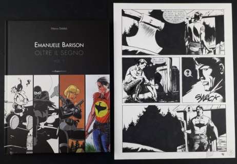 Zagor spec. n. 26 - Barison - tavola originale + vol. "Oltre il segno" - Loose page - First edition - (2014/2015) | Catawiki