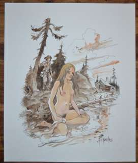 Les pionniers du nouveau monde - Acrylique, Aquarelle et crayon - Vie Ã  la cabane | Catawiki