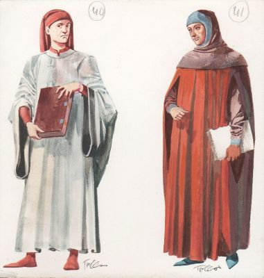 Ferdinando Tacconi | Petrarca e Boccaccio | Tavole Originali