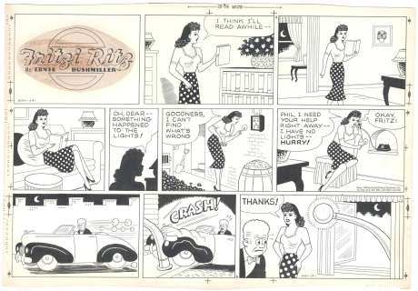Ernie Bushmiller | Bushmiller - Fritzi Ritz 5/14/1950 Original Sunday Page Art | Russ Cochran
