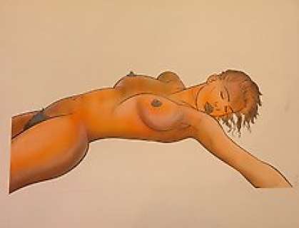 Pascal Somon - Dessin original en couleur - Femme nue - (2018) | Catawiki