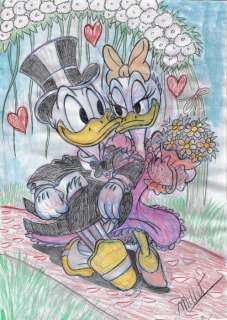 Millet | Donald & Daisy Duck - Original Drawing Sketches - Millet | Catawiki