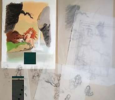 Sternis, Philippe | Sternis, Philippe - 6x Dessin original + mise en couleur originale - Pyrénée | Catawiki