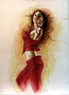 Jeff Pittarelli - jennifer garner elektra painting (large art) 2005