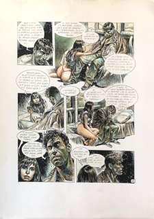 Paolo Eleuteri Serpieri | Druuna, Morbus Gravis, Charlie #44 - P. E. Serpieri - Acquerello originale Page 45 - Page volante - Exemplaire unique - (1986) | Catawiki