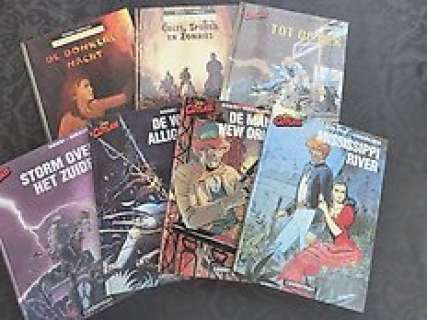 Jean Giraud / Christian Rossi - Jim Cutlass 1 t/m 7 + originele tekening - Complete reeks - Cartonné - EO - (1991/1999)