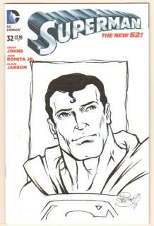 Scott Rosema - Superman New 52 #32 Sketch Cover Art - 2014 Signed
