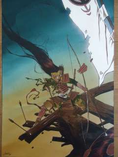 Jung | Jung - Dessin original couleur - La Jeune fille et le vent - (1999) | Catawiki