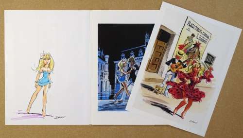 Dany | Pin Up - Portfolio Il était sept fois n°19 + dédicace - Page volante - EO | Catawiki