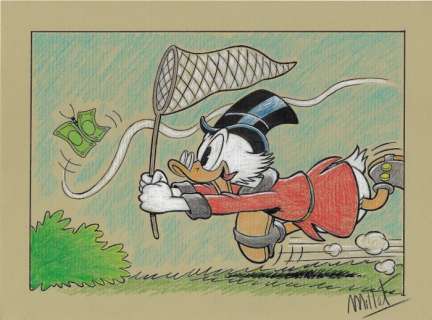 Millet | Scrooge McDuck - Millet - Original Drawing | Catawiki