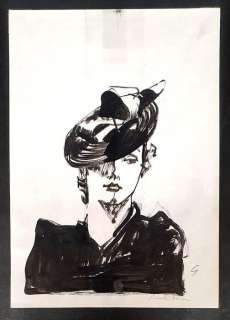 Ferenc Pinter | Ferenc Pinter - original sketch signed - Page volante | Catawiki