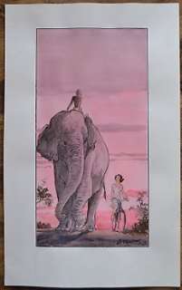 Charles, Jean-François | Charles, Jean-François - Aquarelle originale + Carnet du Pinceau d’Or - Indian Dreams | Catawiki