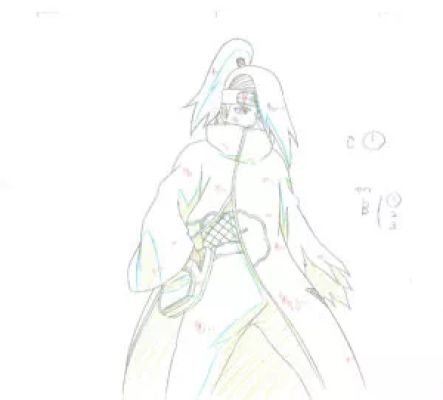 Kishimoto Masashi - Naruto | genga – Deidara – Akatsuki – naruto shippuden – 713 | La Galerie de la Bande Dessinée