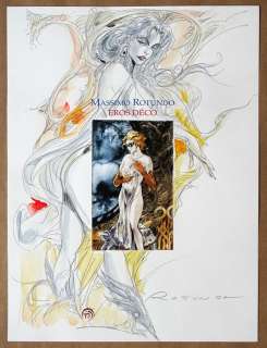 Massimo Rotundo | Massimo Rotundo - Portfolio "Eros Déco" + dessin original - Page volante - EO (2017) | Catawiki