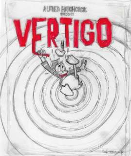Tony Fernandez, Disney Artist | Donald Duck Inspired By Hitchcock’s Vertigo - Original Sketch - Tony Fernandez | Catawiki