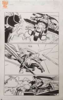 John Romita Jr. Klaus Janson - black panther 5 complete 22 page story (marvel, 2005) panther cycle aerial battle vs black knight