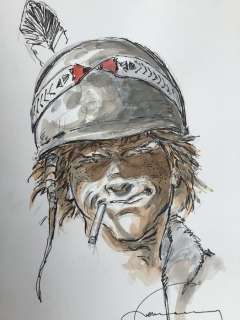 Hermann | Hermann - Dessin original couleur - Kurdy | Catawiki