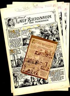 Livingstone | Livingstone - LEIF ERICSSON AND THE NORSEMEN, Complete 3 Page Story (1945) | Russ Cochran