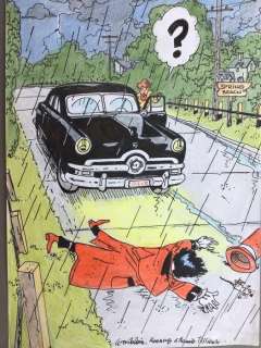 Wasterlain, Marc | Wasterlain, Marc - Dessin original couleur - Jeannette Pointu / Docteur Poche -Â Hommage Ã  Tilleux | Catawiki