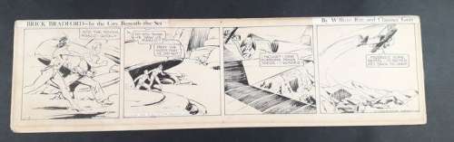 William Ritt, Clarence Gray | Brick Bradford - Striscia Originale " In the City Beneath the Sea" - Firmata - Page volante - Exemplaire unique - (1934) | Catawiki