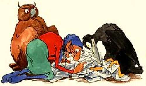 Jean Dulieu (Jan Van Oort) | Paulus de Boskabouter - Originele aquarel voor Margriet - Brieven aan Paulus - Page volante - (1962/1965) | Catawiki