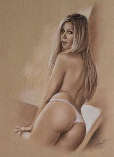 Denis Prenzel | Denis Prenzel - Original drawing - Pin-up - Loreena - Size: 30 x 40 cm. - (2021) | Catawiki