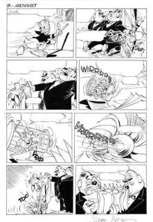 Formaat: Ca. 41 X 61 Cm. - Gesigneerd | Jippes, Daan - Originele pagina - Donald Duck - D 2009-140 - Archivist Donald - (2009) | Catawiki