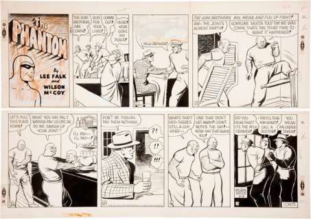 Lee Falk - The Phantom / McCoy / Sunday page du 13 mars 1955