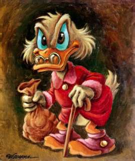 Joan Vizcarra | $crooge McDuck Portrait - Joan Vizcarra - Original Art - Canvas - Acrylic Art | Catawiki