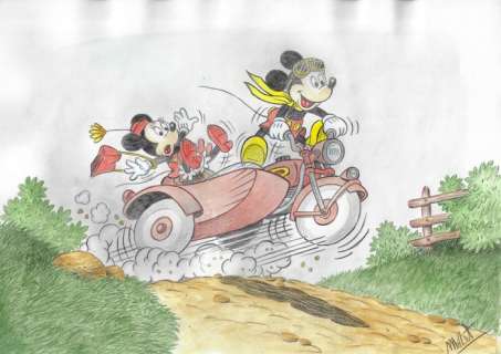 Millet | Millet - Original Drawing - DIN A3 - Mickey & Minnie Mouse | Catawiki